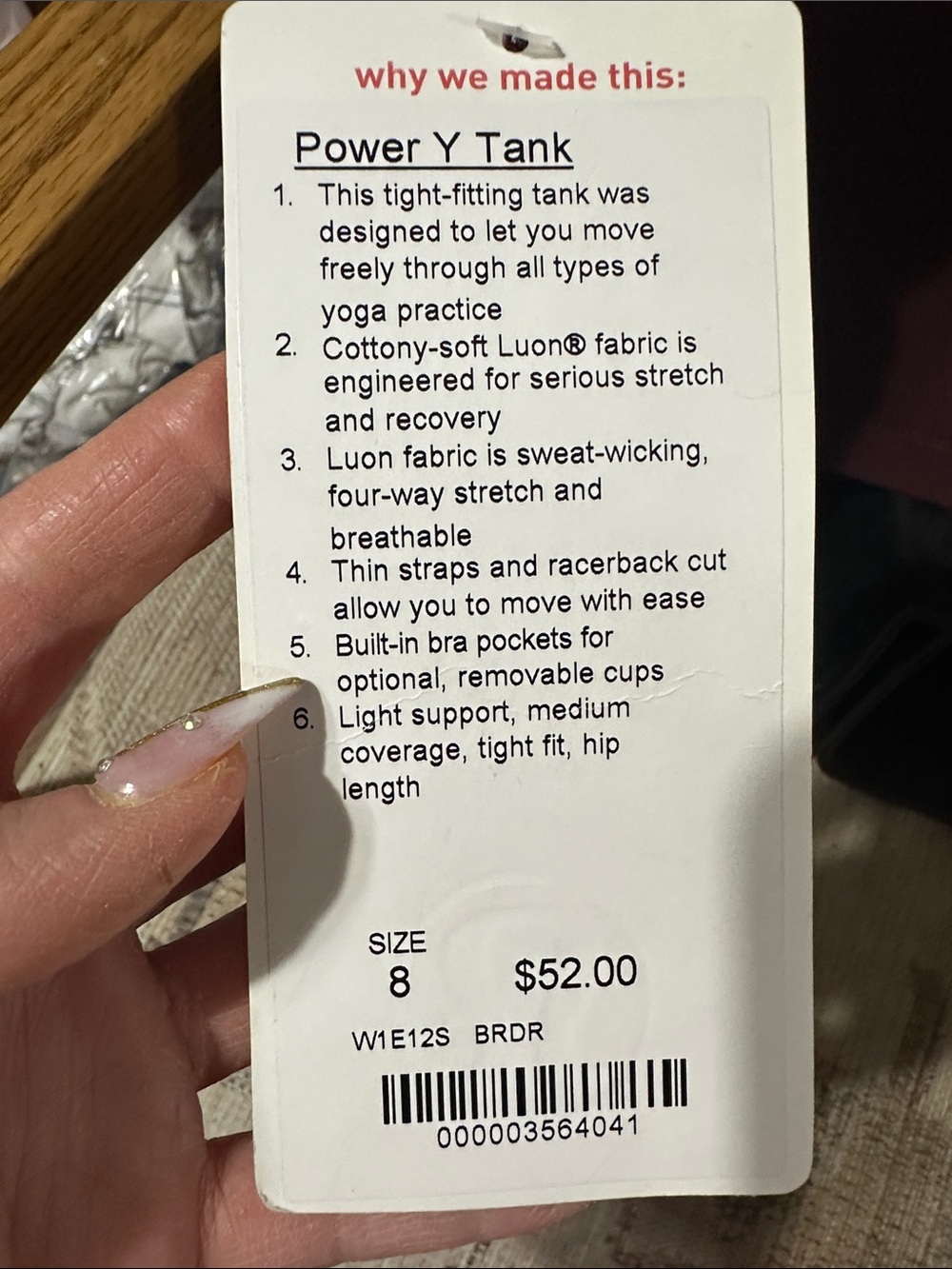 lululemon athletica Women’s Wine Spaghetti Strap Camisole - Picture 5 of 5